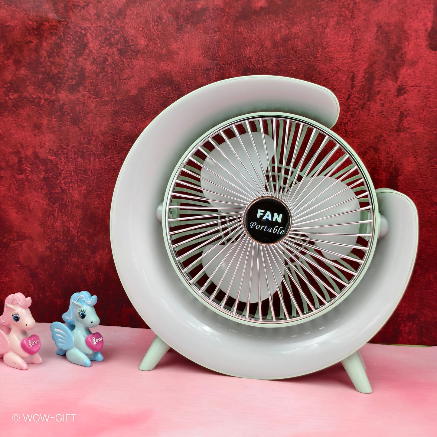 Desk Fan With Colore Lights