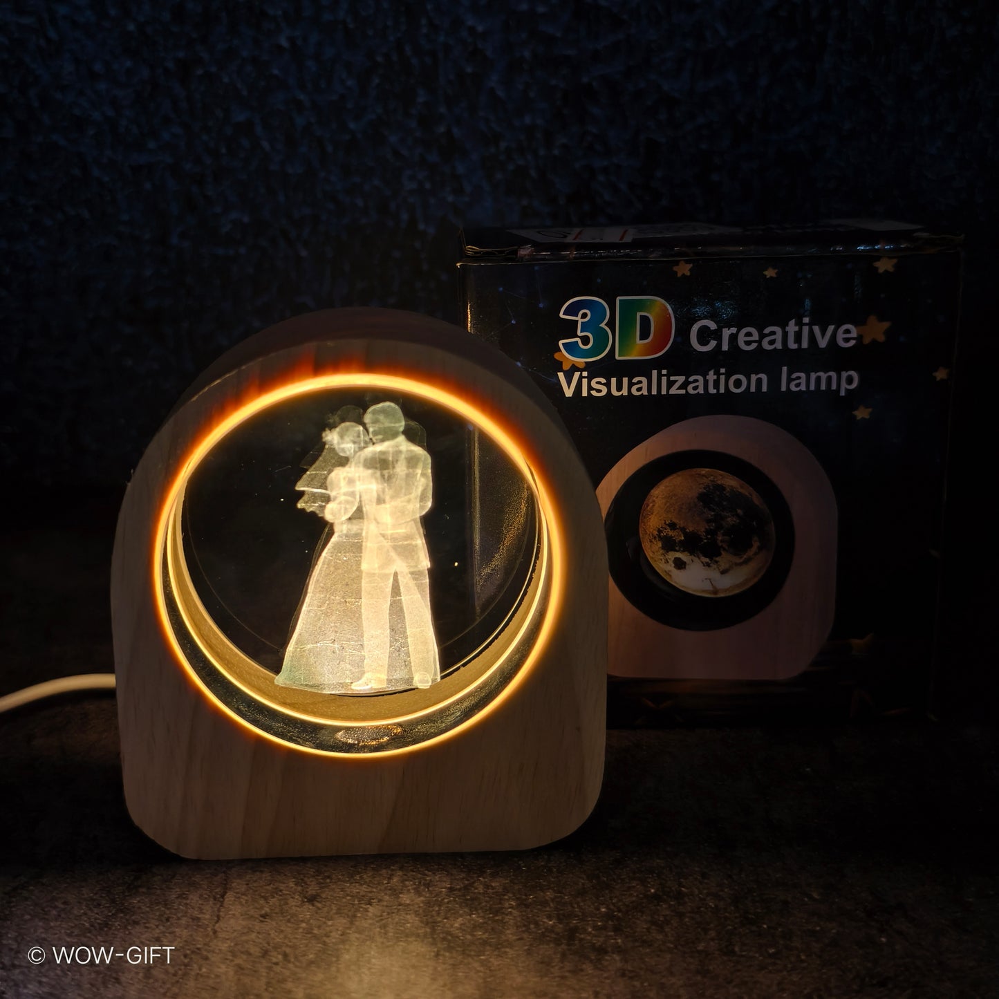 Couple Crystal Ball Lamp