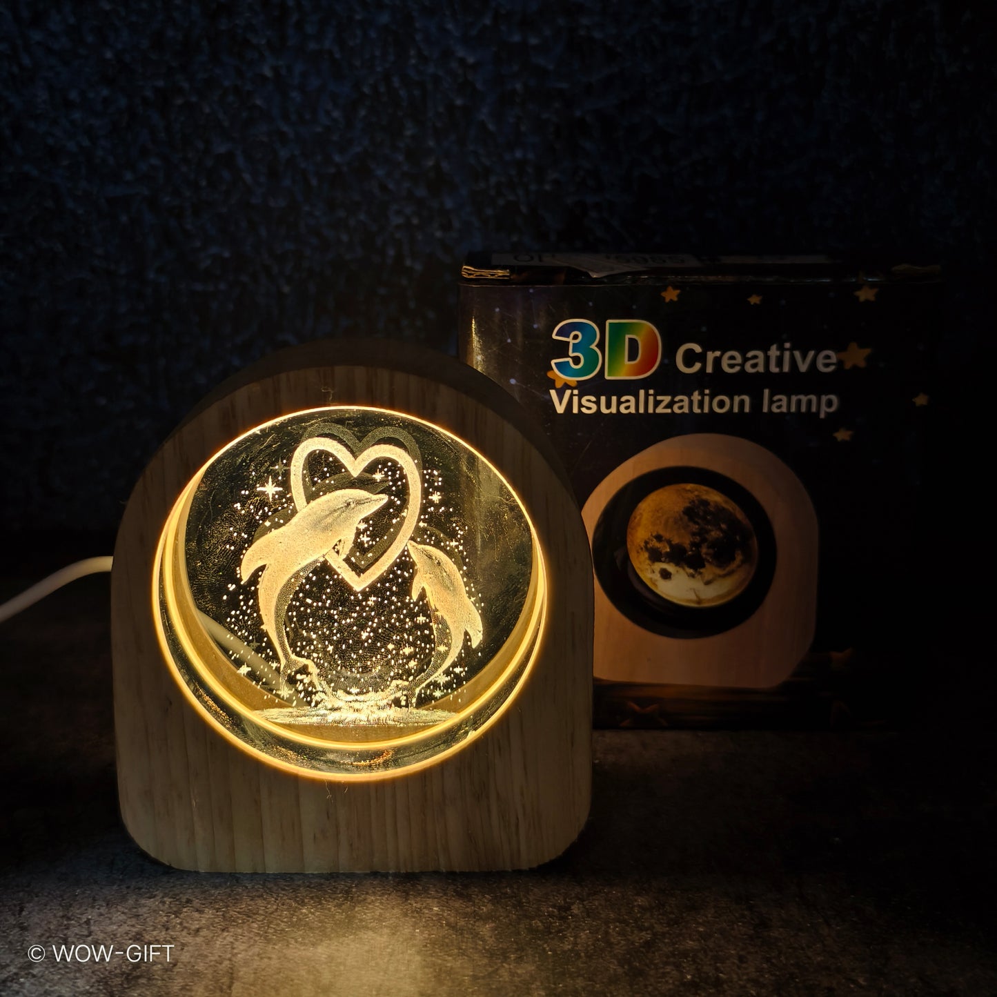 Dolphin Crystal Ball Lamp