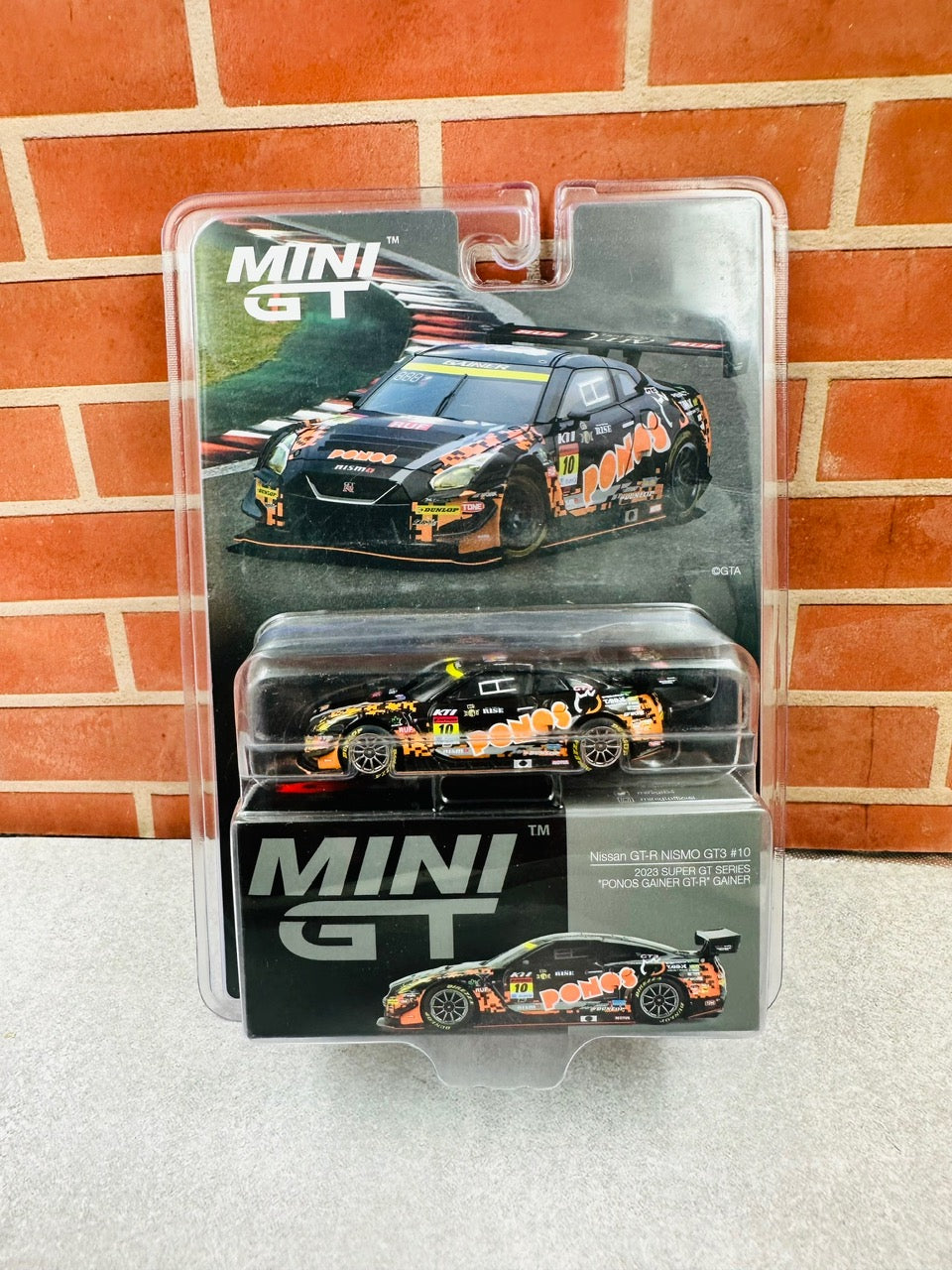 Mini GT - Nissan GT-R NISMO GTR3 #10 - 2023 SUPER GT SERIES "PONDS GAINER GT-R" GAINER