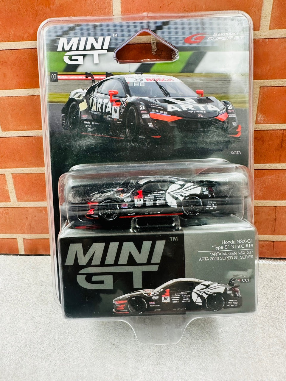 Mini GT - Honda NSX-GT "Type S" GT 500 #16 - "ARTA MUGEN NSX-GT" ARTA 2023 SUPER GT SERIES