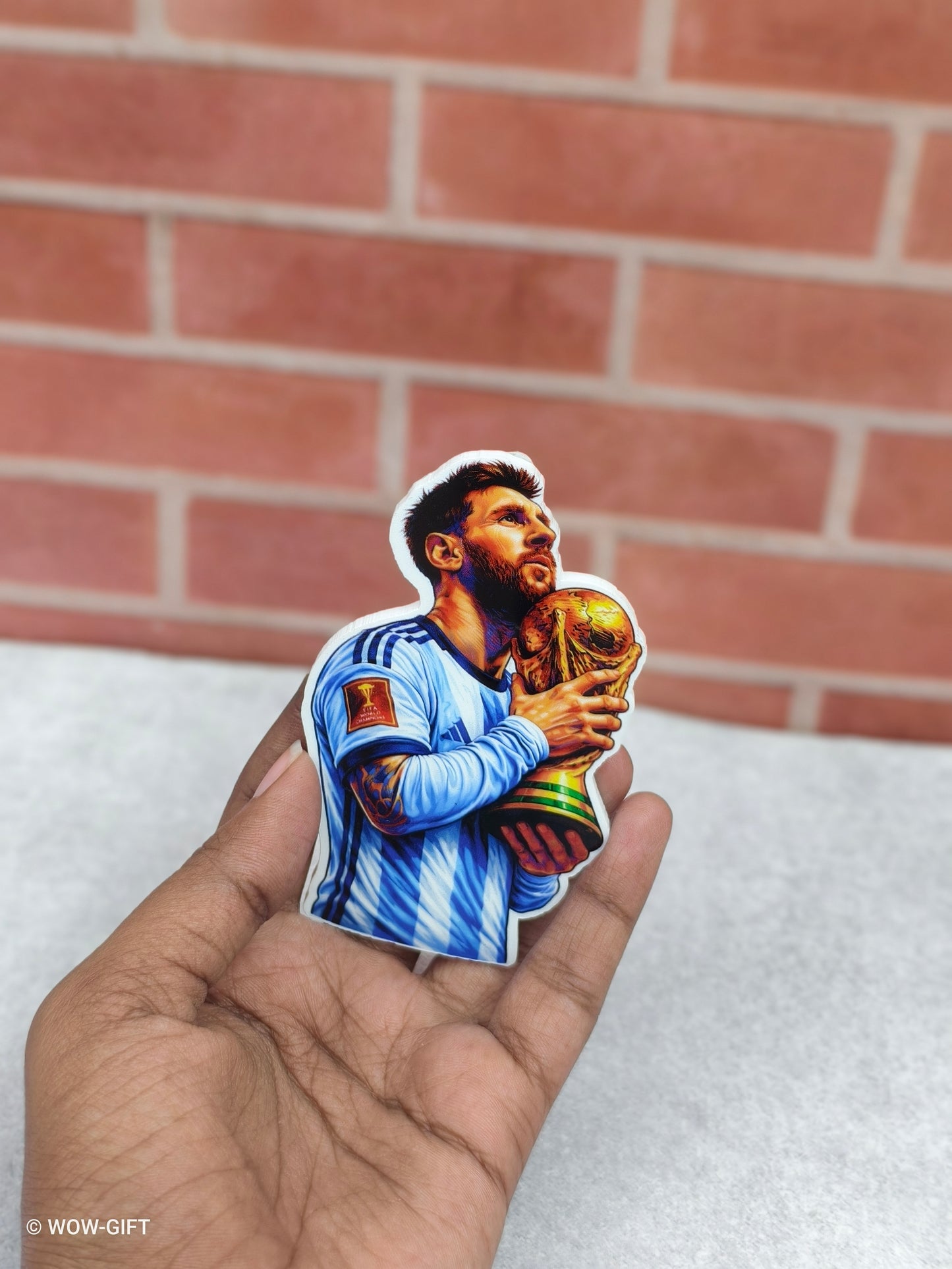 Messi with Trophy