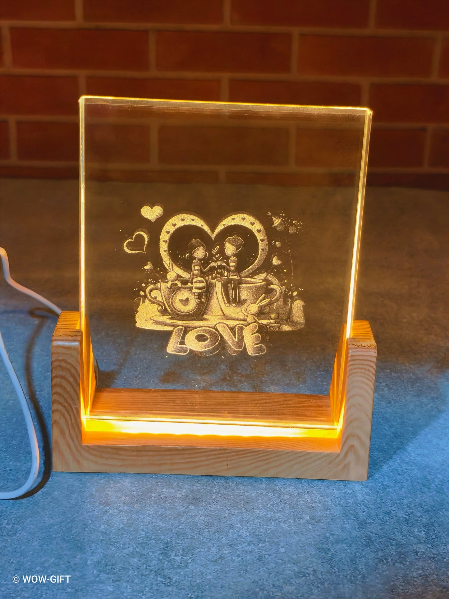 Led Laser Cut Couple Show Piece