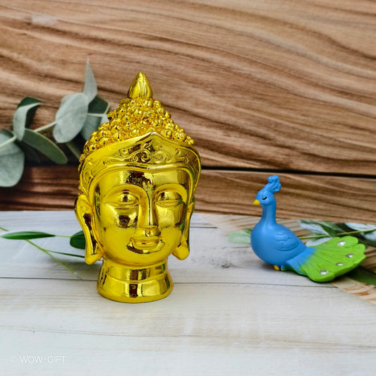 Gold Buddha Face Statue