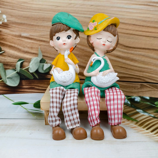 Couple Hanging Doll With Bird