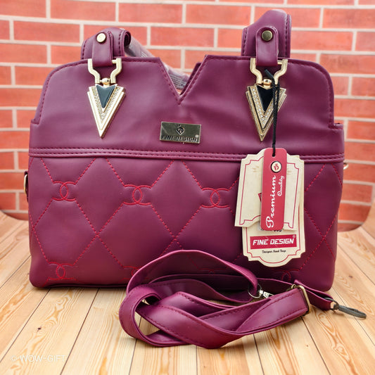 2 Zip Hand Bag With Sling
