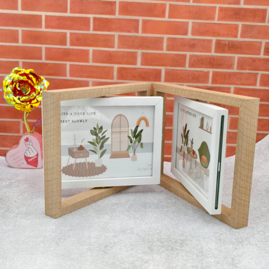 Wooden Photo Frame With 4 Photos