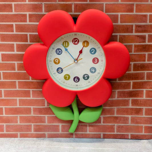 Flower Wall Clock With Pendulum