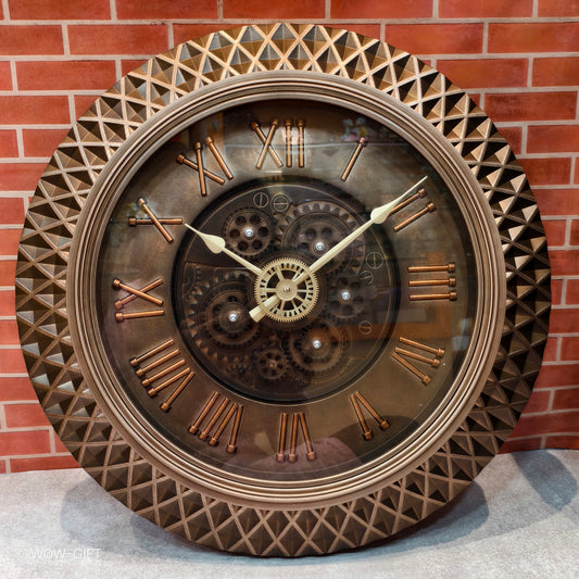 Moving Gear Wall Clock Big