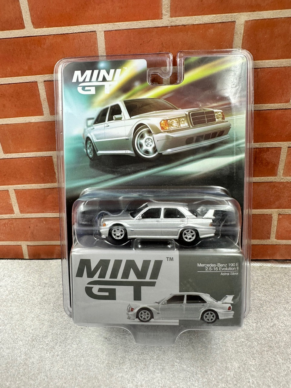 Mini GT - Mercedes-Benz 190 E - 2.5-16 Evolution II - Astral Silver