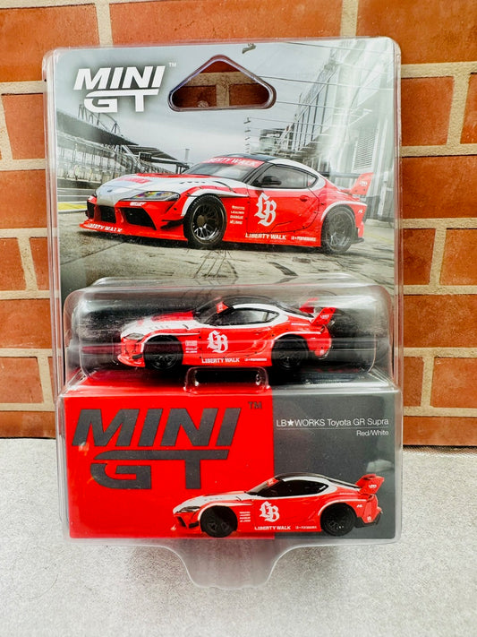 Mini GT - LB*WORKS Toyota GR Supra - Red/White
