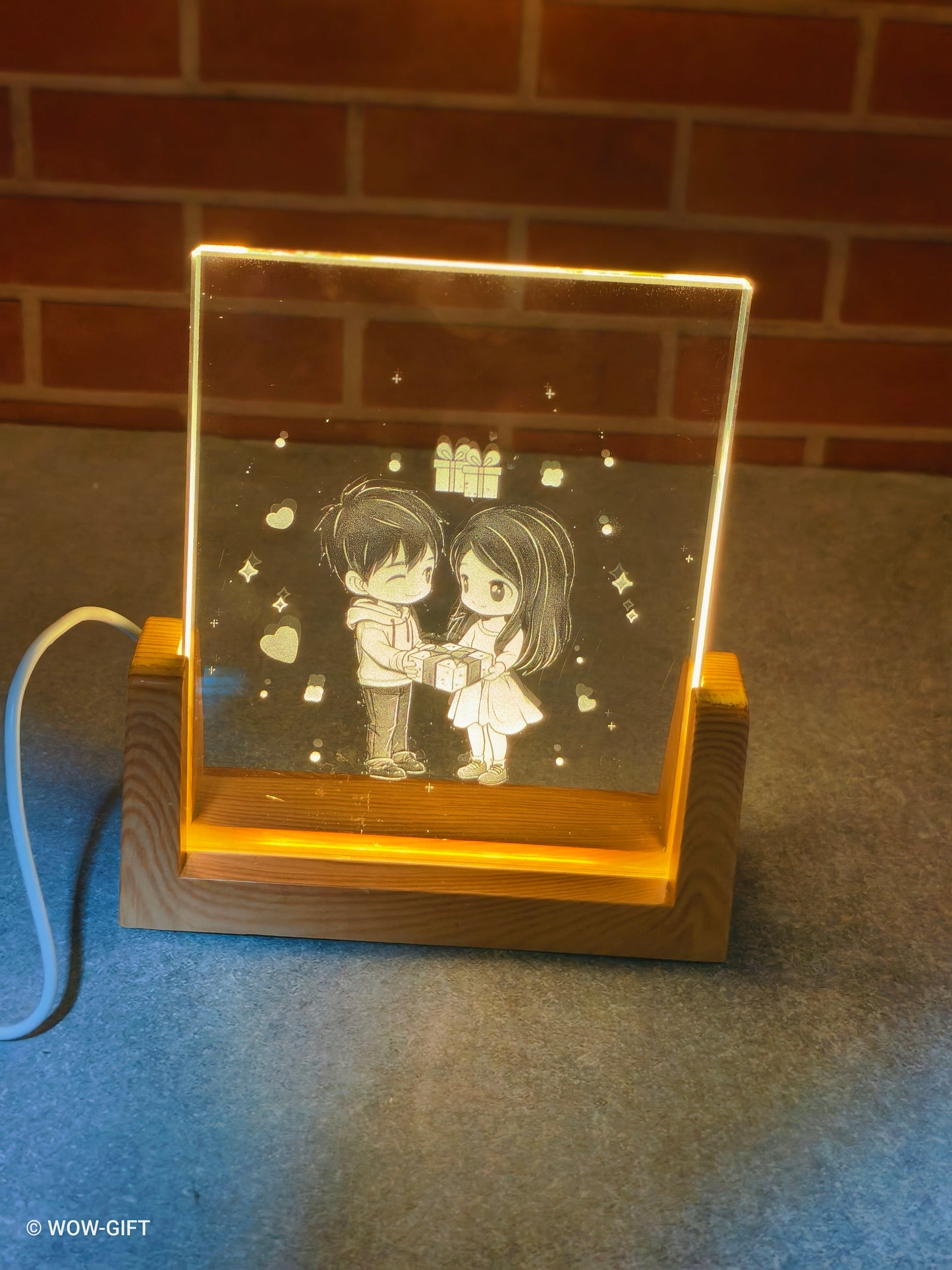 Led Laser Cut Couple Show Piece