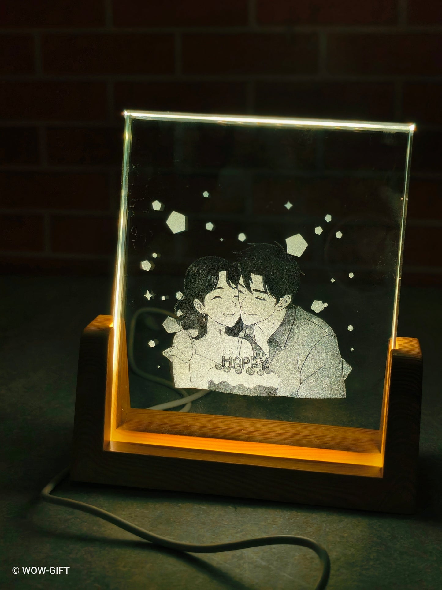 Led Laser Cut Couple Show Piece