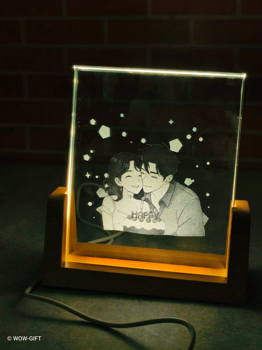 Led Laser Cut Couple Show Piece