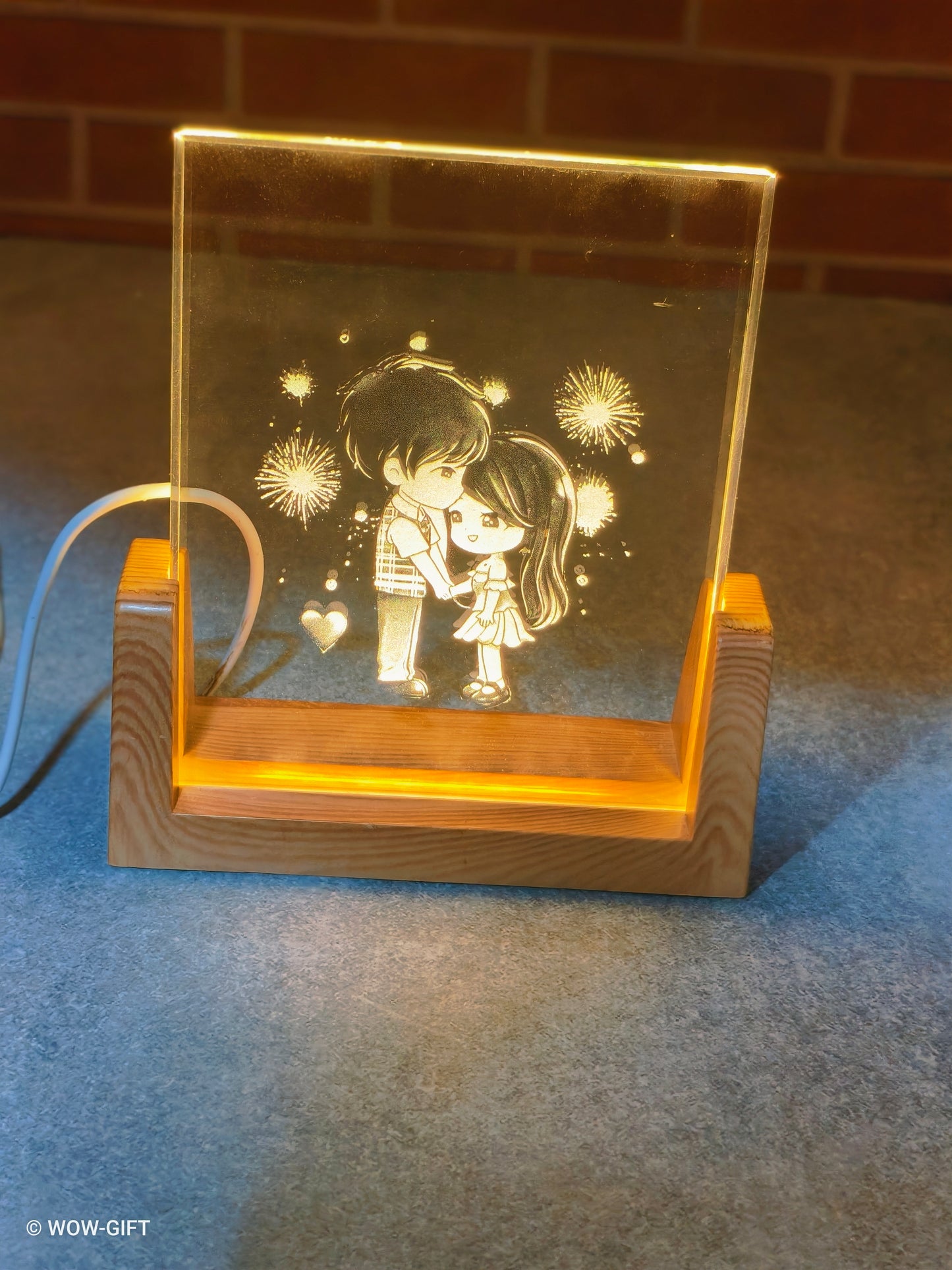 Led Laser cut Couple Show Piece
