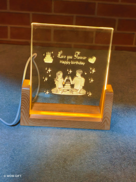 Led Laser cut Couple Show Piece